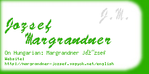 jozsef margrandner business card